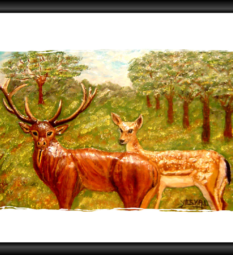 Le cerf et la biche